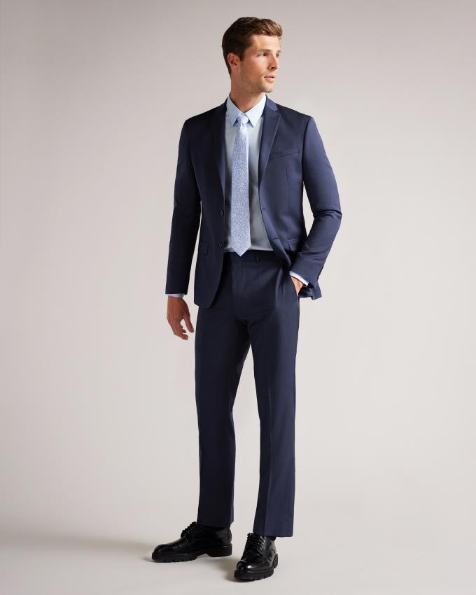 Veste Ted Baker Slim Navy Twill Suit Bleu Marine Homme | DZF-21346712